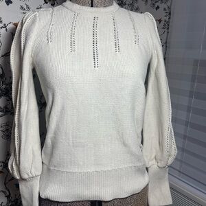 Lauren by Ralph Lauren black label Cream Crew Neck Sweater
